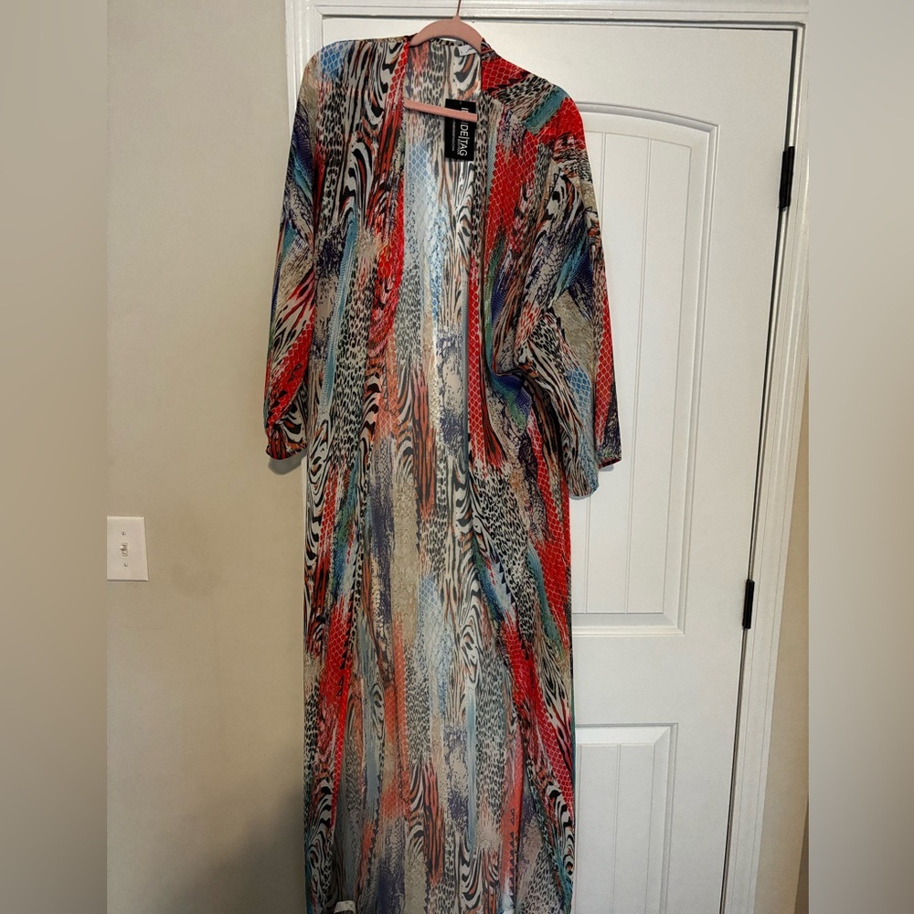 New with tags multi colored kimono